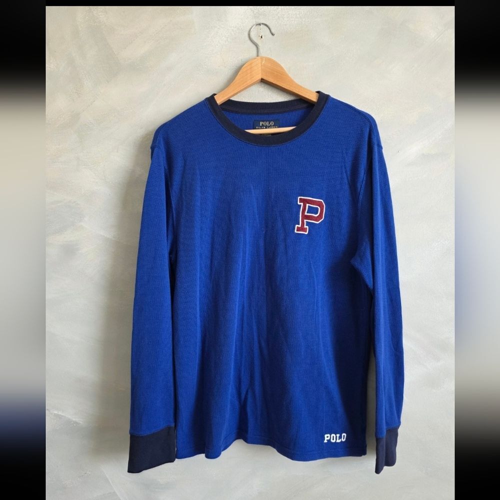 Polo Ralph Lauren Colleigate Preppy Long Sleeve Thermal Top Sleepwear Sz L Men
